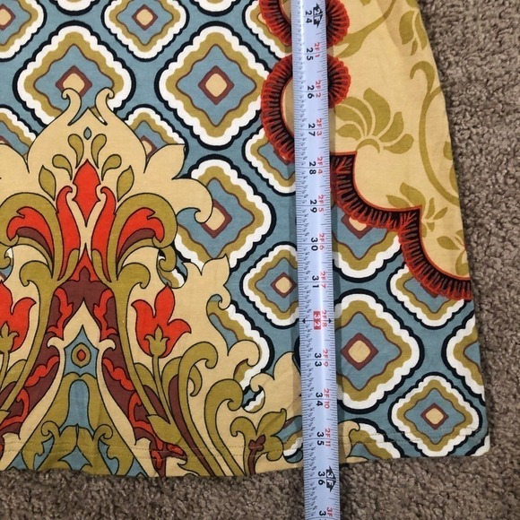 Joyous & Free Paisley Beaded 3/4 Sleeve Scoop Back Stretch Knit Shift Dress XS - Picture 14 of 14